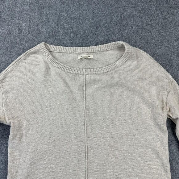 Goodthreads Sweater Womens S Beige Hi Low Hem Tunic Long Sleeve Cashmere Blend - Picture 2 of 9